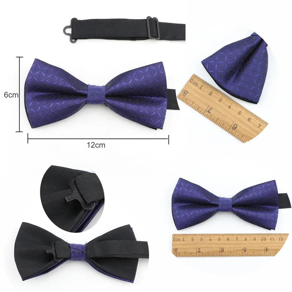 Trendy Tiny Dots Print Bowtie With Pocket Square And Cufflinks Set For Men Retro  Butterfly Party Wedding Bowties Without Box Stylish Ties Gift Stevvex
