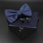 Trendy Tiny Dots Print Bowtie With Pocket Square And Cufflinks Set For Men Retro  Butterfly Party Wedding Bowties Without Box Stylish Ties Gift Stevvex