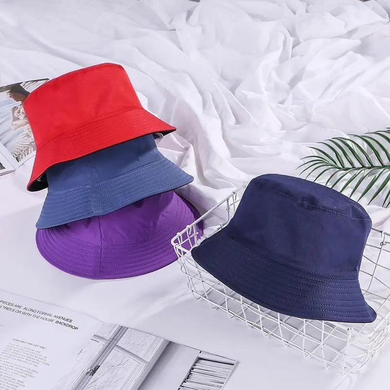 Unisex Double-faced Bucket Hat Colorful Sunscreen Women One Size Hat Outdoor Activities Modern Men Hats Stevvex