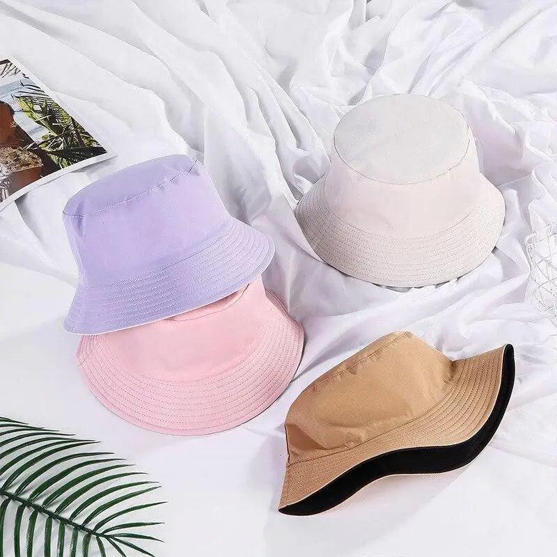 Unisex Double-faced Bucket Hat Colorful Sunscreen Women One Size Hat Outdoor Activities Modern Men Hats Stevvex
