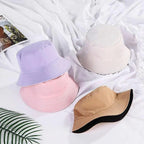 Unisex Double-faced Bucket Hat Colorful Sunscreen Women One Size Hat Outdoor Activities Modern Men Hats Stevvex