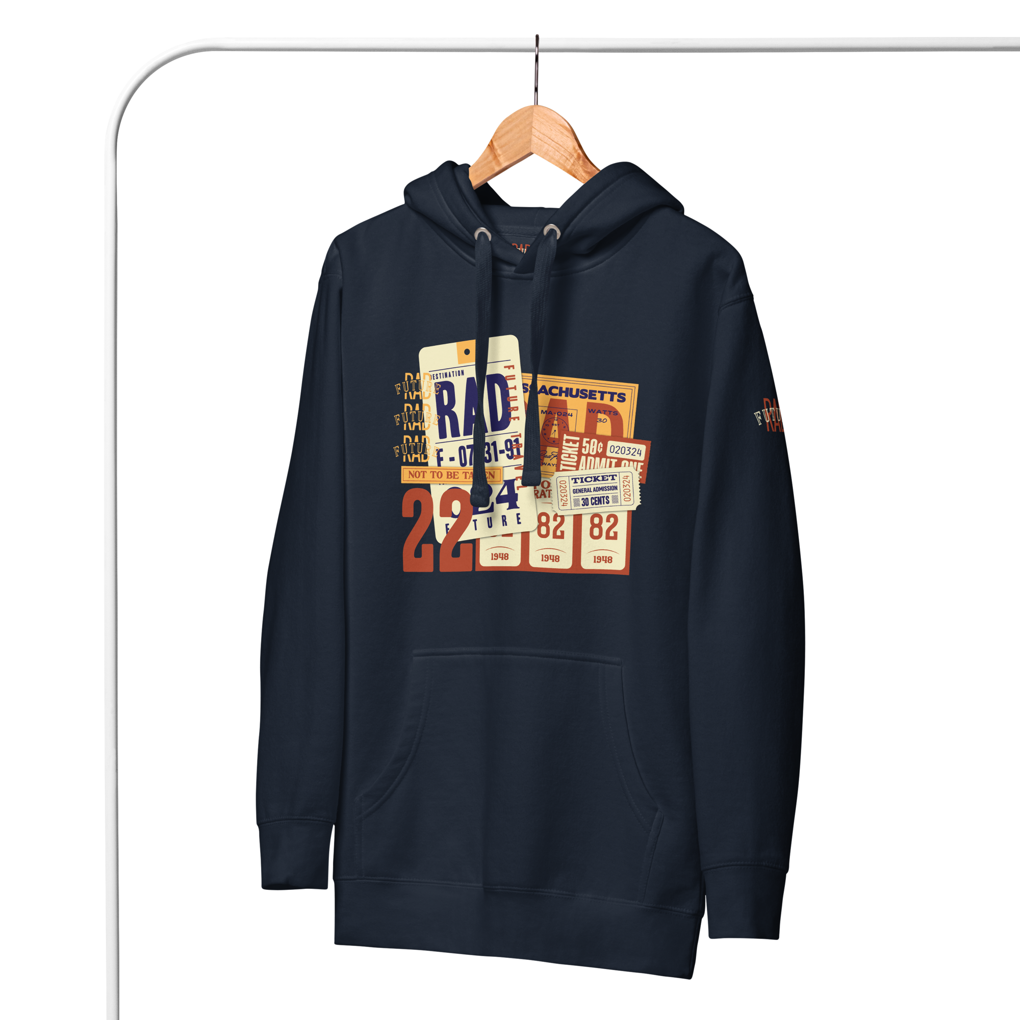 Sudadera con Capucha Unisex - Collage Digital de Inspiración Vintage