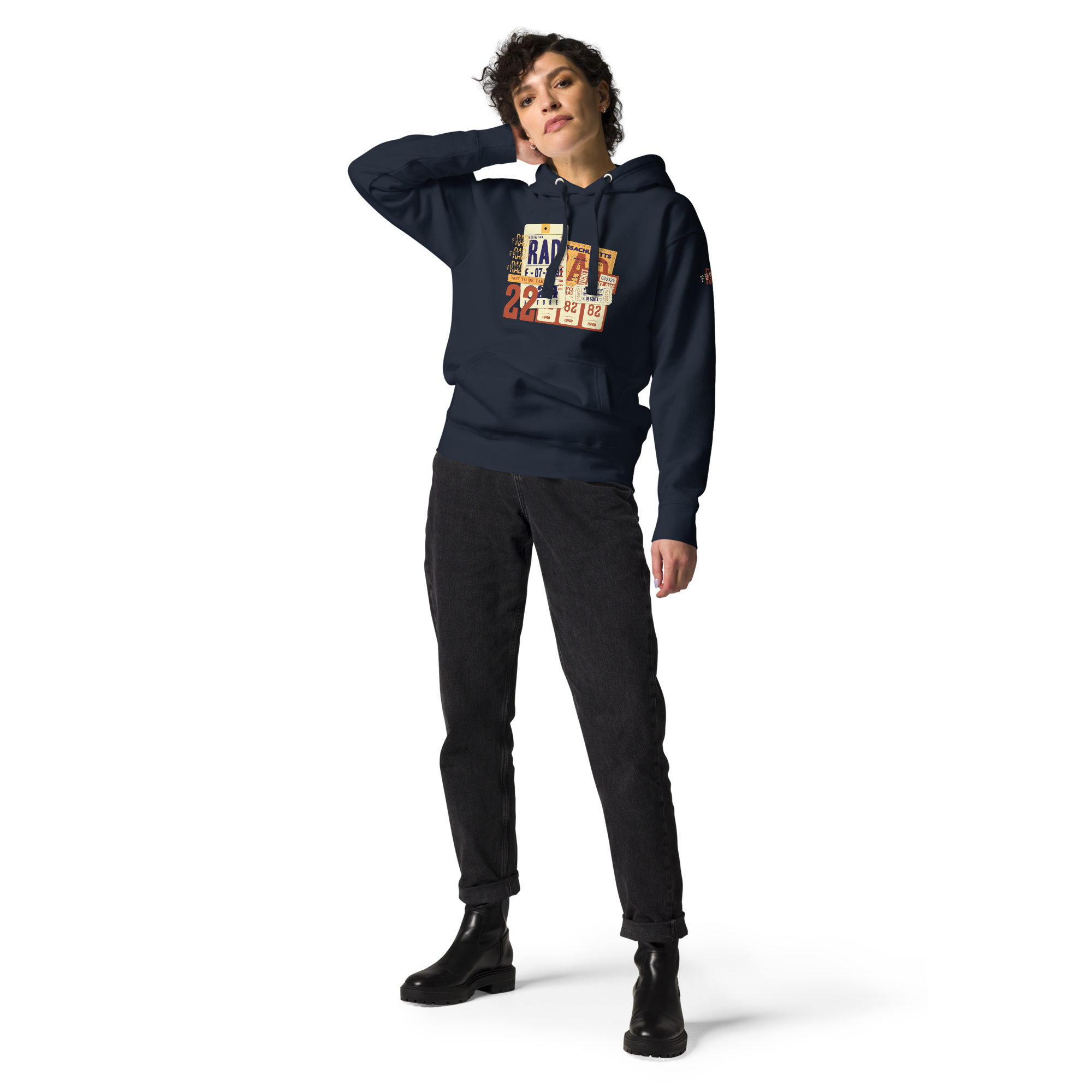 Sudadera con Capucha Unisex - Collage Digital de Inspiración Vintage
