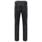 Men’s Elegant Black Textured Dress Pants BLACK
