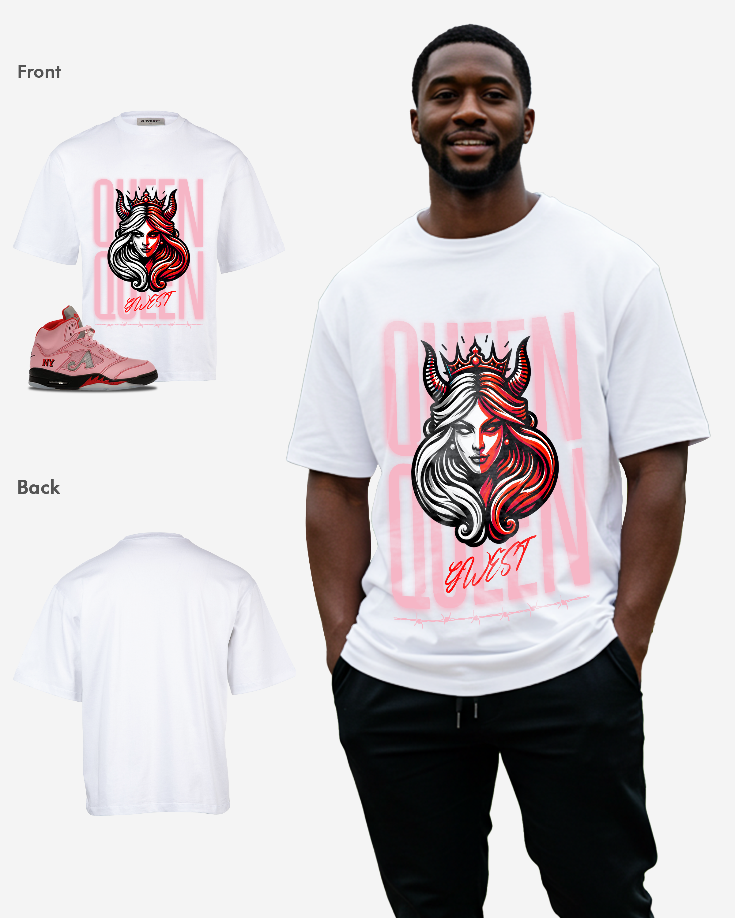 G West Queen Camiseta extragrande para hombre