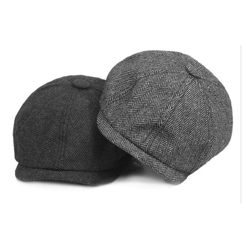 Vintage Men Beret Hats Classic Simple Winter Warm Caps Cotton Comfortable Autumn Beret Flat Hat Quality Durable Retro Men's Hat Unique Berets For Men Retro Cap Stevvex