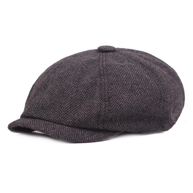 Vintage Men Beret Hats Classic Simple Winter Warm Caps Cotton Comfortable Autumn Beret Flat Hat Quality Durable Retro Men's Hat Unique Berets For Men Retro Cap Stevvex