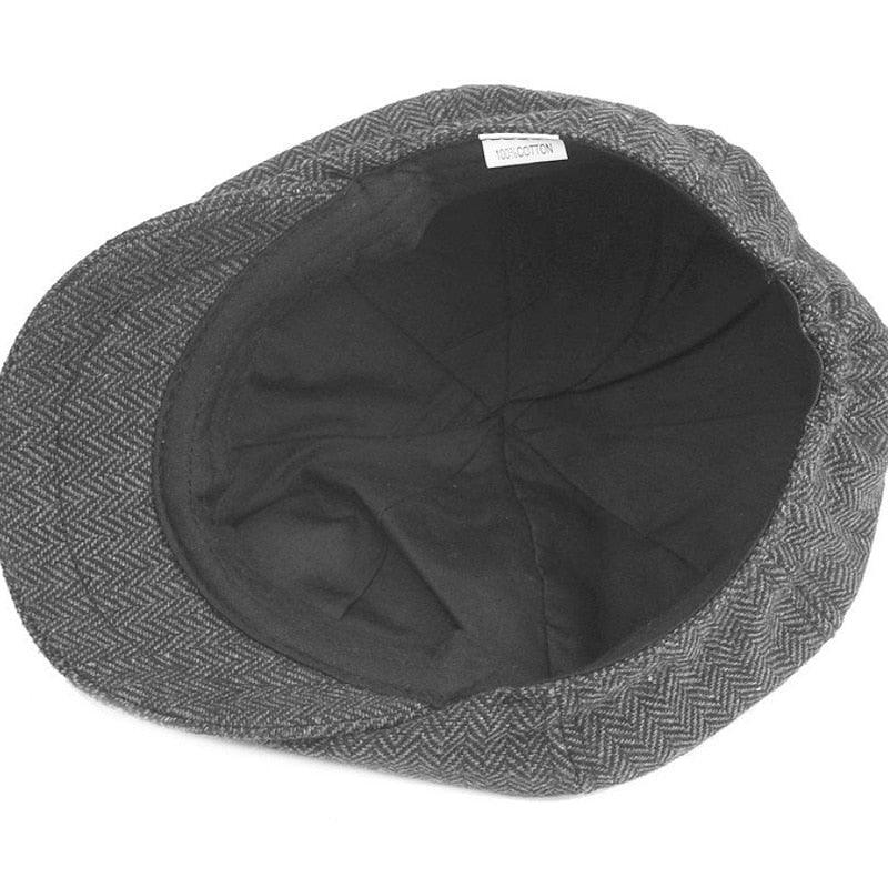 Vintage Men Beret Hats Classic Simple Winter Warm Caps Cotton Comfortable Autumn Beret Flat Hat Quality Durable Retro Men's Hat Unique Berets For Men Retro Cap Stevvex