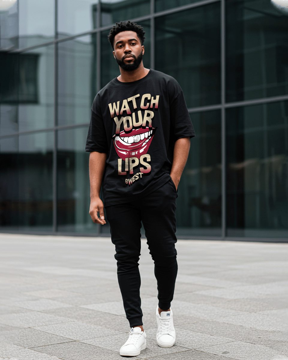 G West Watch Your Lips Oversized T-Shirt Mens