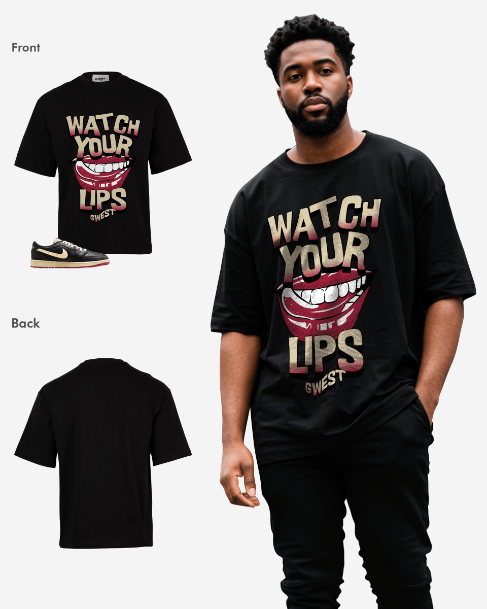 G West Watch Your Lips Oversized T-Shirt Mens
