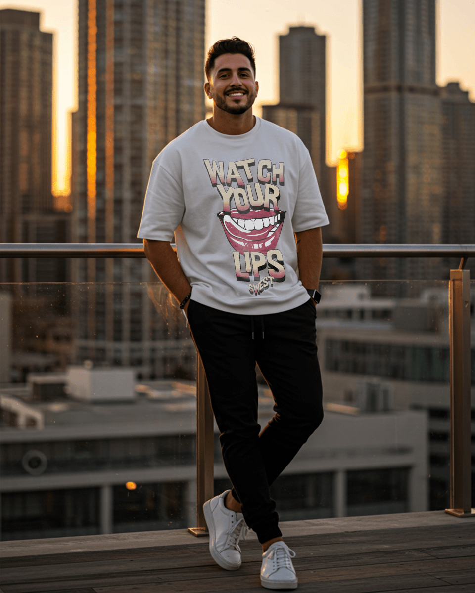Camiseta extragrande G West Watch Your Lips para hombre