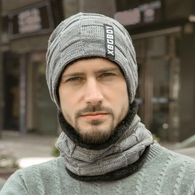 Winter Scarf Hat Set Outdoor Sport Warm Beanies Hat For Men Knitted Hats Bandana Hiking Camping Kid Neck Warmer Cap Neck Gaiter Winter Knitted Beanie Scarf Men Hat Neck Warmer Gaiter Face Cover Winter Beanie Hat Scarf Set Fleece Lined Skull Cap Winter Hat Stevvex