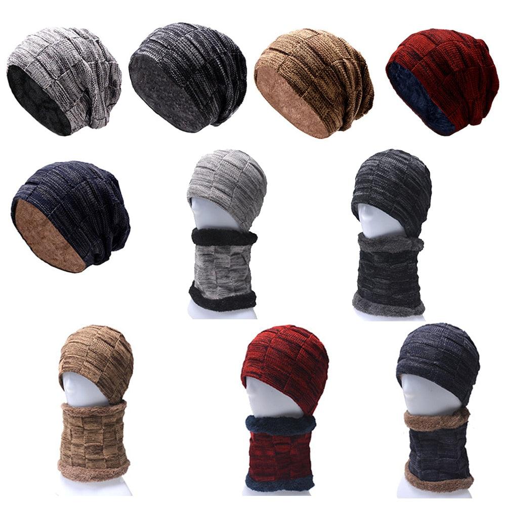 Winter Scarf Hat Set Outdoor Sport Warm Beanies Hat For Men Knitted Hats Bandana Hiking Camping Kid Neck Warmer Cap Neck Gaiter Winter Knitted Beanie Scarf Men Hat Neck Warmer Gaiter Face Cover Winter Beanie Hat Scarf Set Fleece Lined Skull Cap Winter Hat Stevvex