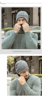 Winter Scarf Hat Set Outdoor Sport Warm Beanies Hat For Men Knitted Hats Bandana Hiking Camping Kid Neck Warmer Cap Neck Gaiter Winter Knitted Beanie Scarf Men Hat Neck Warmer Gaiter Face Cover Winter Beanie Hat Scarf Set Fleece Lined Skull Cap Winter Hat Stevvex