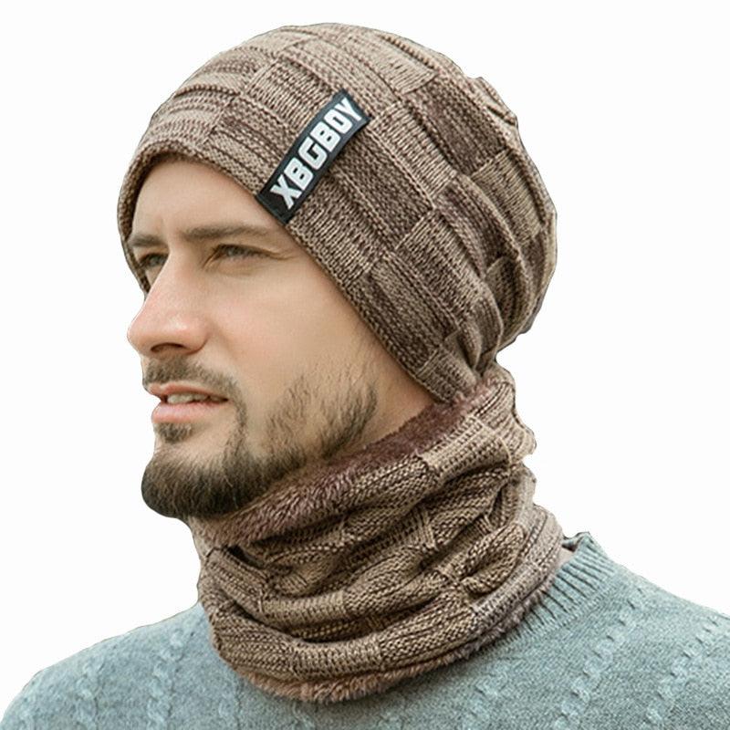 Winter Scarf Hat Set Outdoor Sport Warm Beanies Hat For Men Knitted Hats Bandana Hiking Camping Kid Neck Warmer Cap Neck Gaiter Winter Knitted Beanie Scarf Men Hat Neck Warmer Gaiter Face Cover Winter Beanie Hat Scarf Set Fleece Lined Skull Cap Winter Hat Stevvex