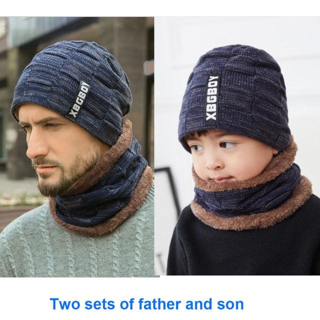 Winter Scarf Hat Set Outdoor Sport Warm Beanies Hat For Men Knitted Hats Bandana Hiking Camping Kid Neck Warmer Cap Neck Gaiter Winter Knitted Beanie Scarf Men Hat Neck Warmer Gaiter Face Cover Winter Beanie Hat Scarf Set Fleece Lined Skull Cap Winter Hat Stevvex