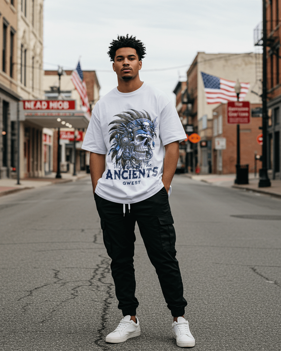 G West Wisdom Of the Ancients Oversized T-Shirt Mens G West