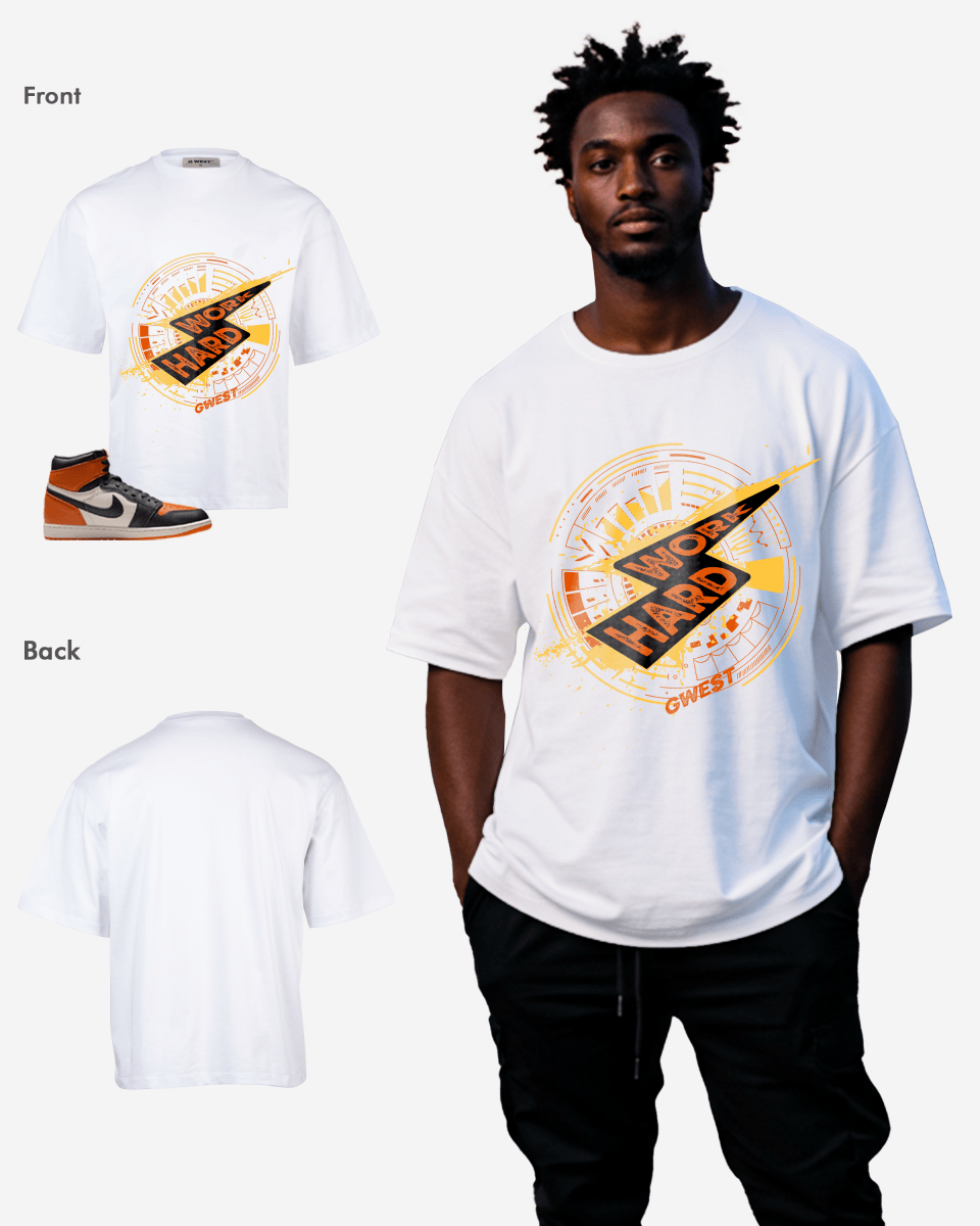 G West Work Hard Oversized T-Shirt Mens G West
