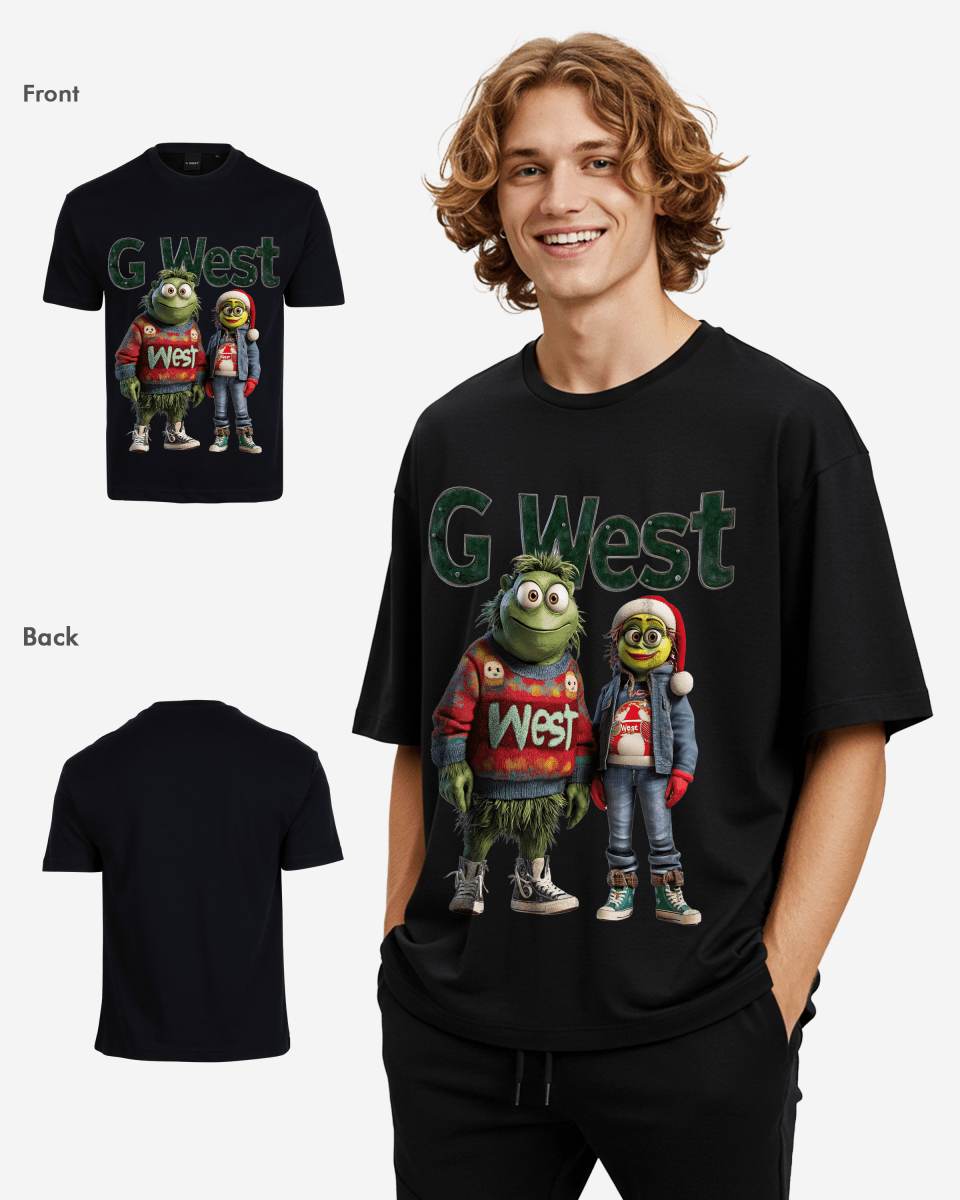 G West Yuletide Buddies Oversized T-Shirt Mens G West