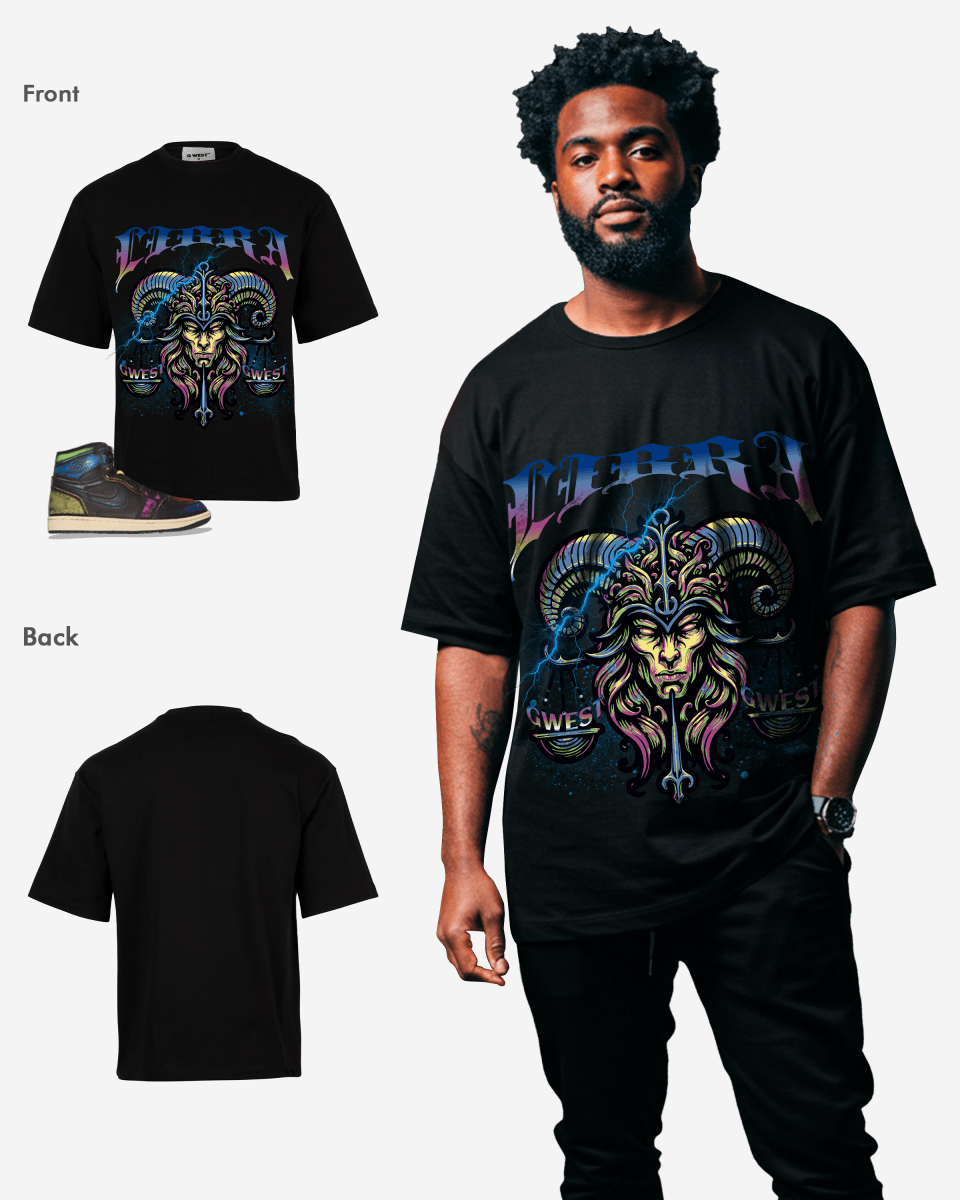 Camiseta de hombre G West Zodiac Libra Oversized