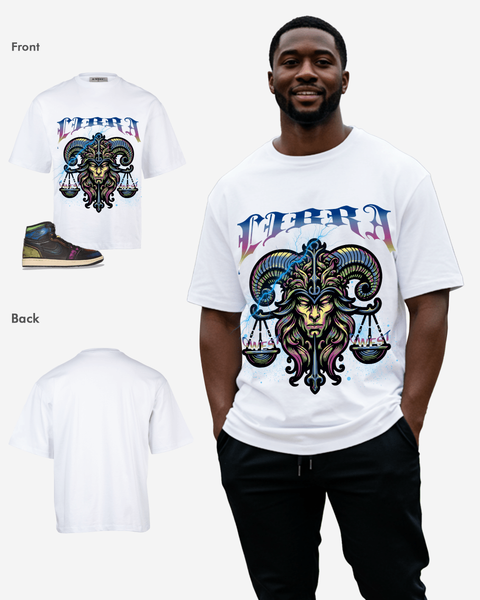 Camiseta de hombre G West Zodiac Libra Oversized