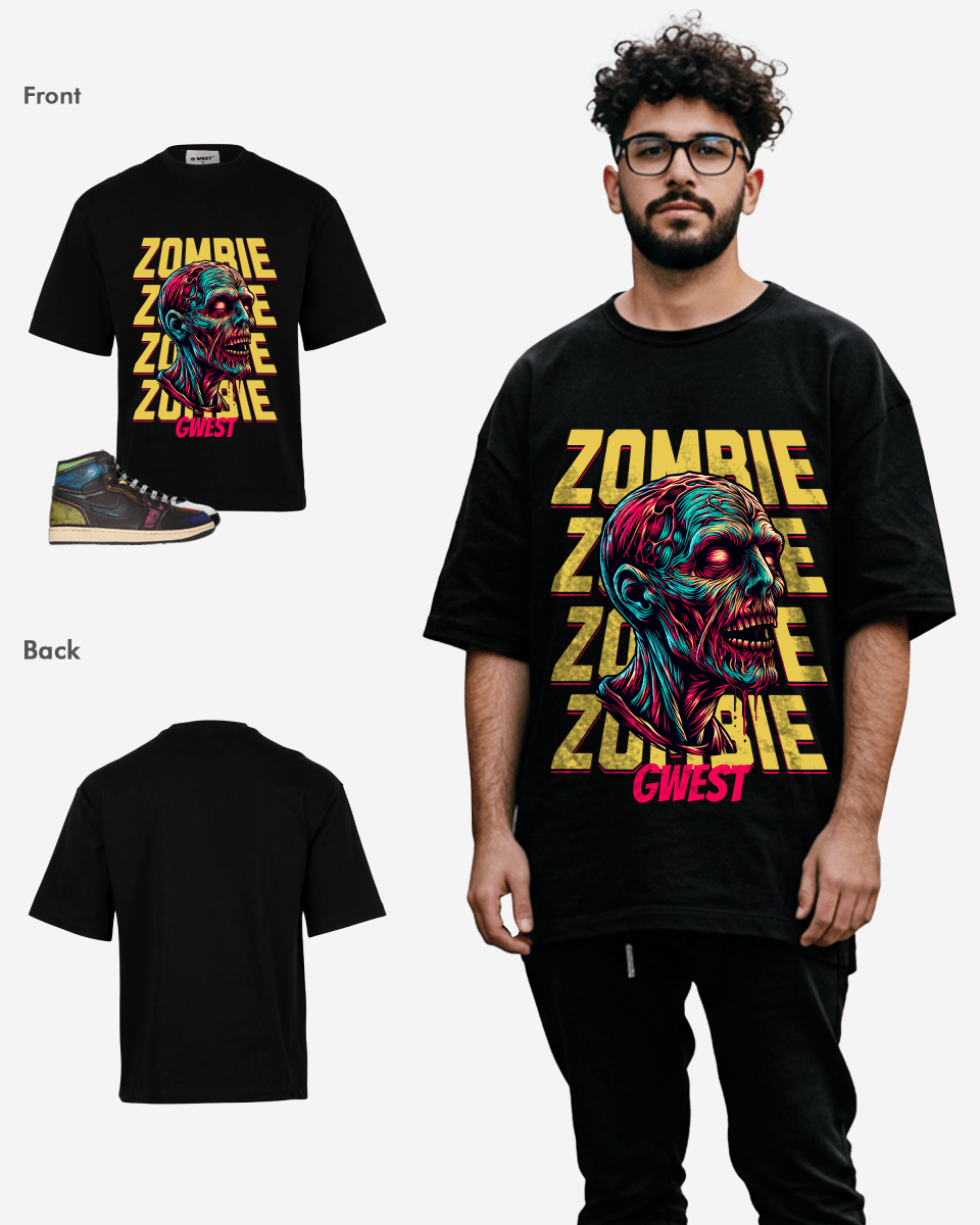 G West Zombie Apocalypse Oversized T-Shirt Mens G West
